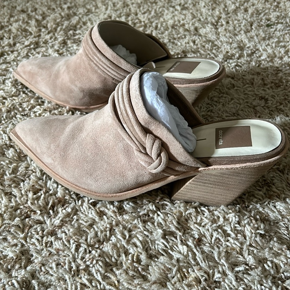 Dolce Vita - Women’s Sita Mushroom Suede Mules - Size 8.5